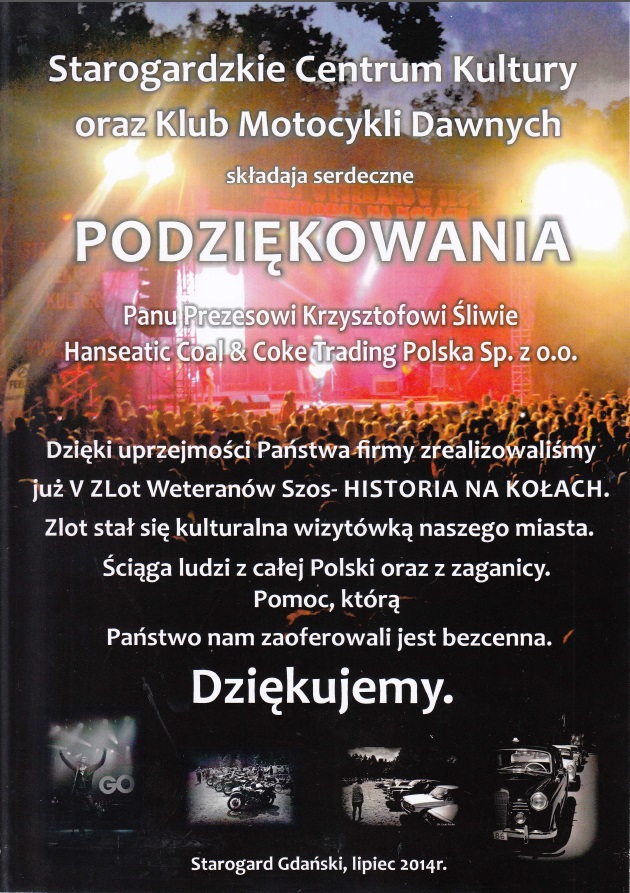 podziękowania SCK 2014